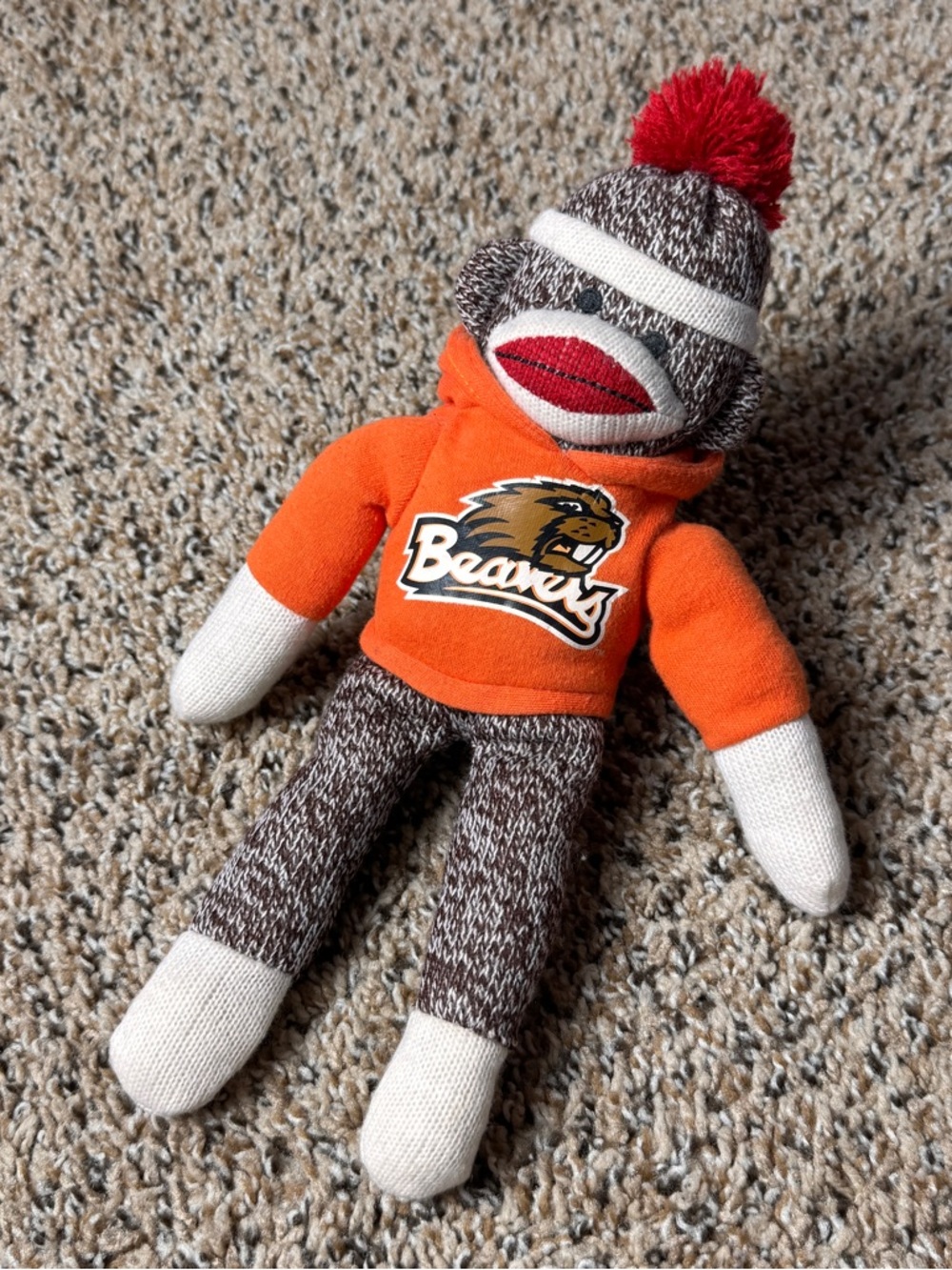 Oregon State University OSU Beavers Hoodie NCAA Sock Monkey Plush Plushland